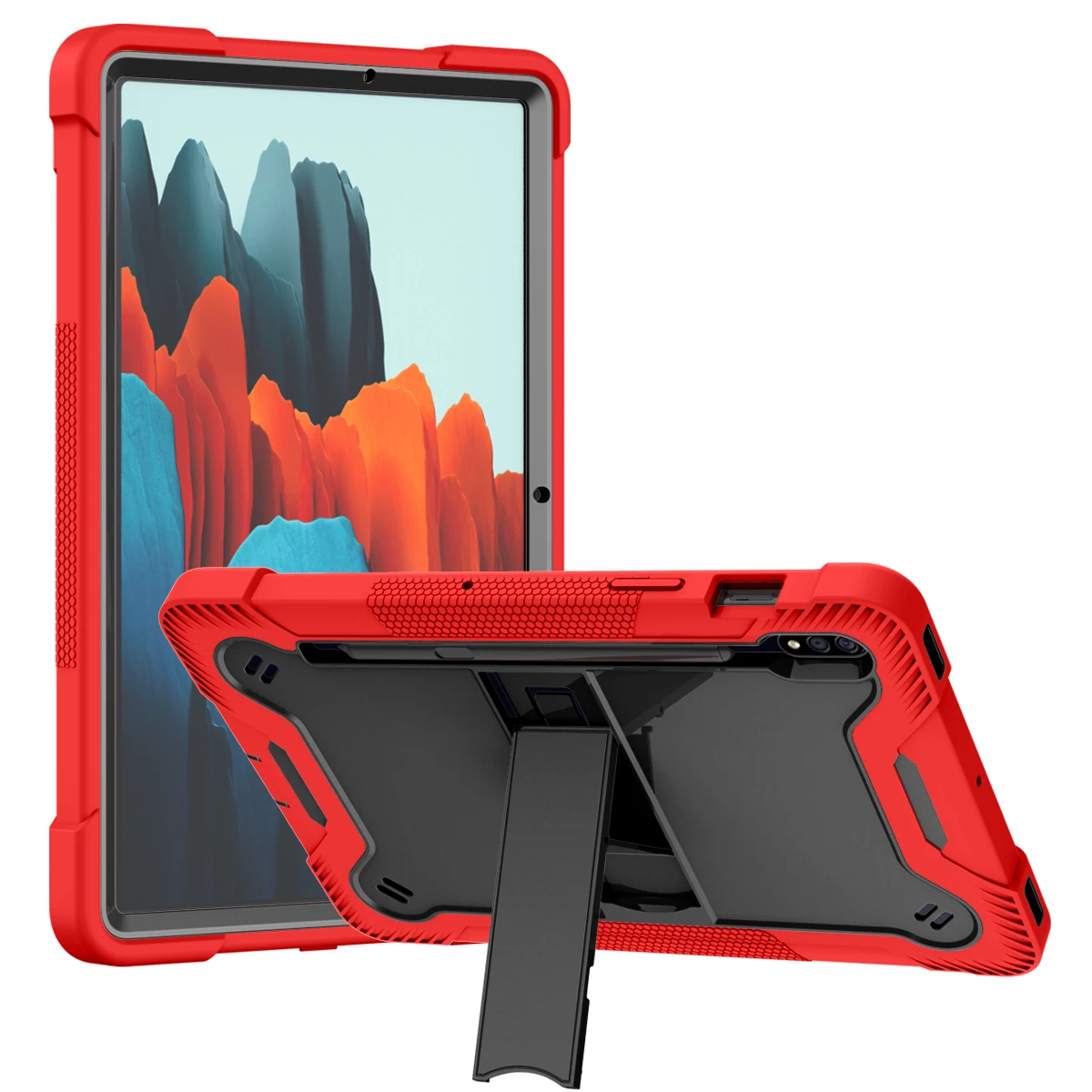 Armor Case For Samsung A 10.1 A8 10.5 Galaxy Tab S7 S8 plus 12.4 11 s6 Heavy Duty Silicone Stand Shock Proof_voghion.com