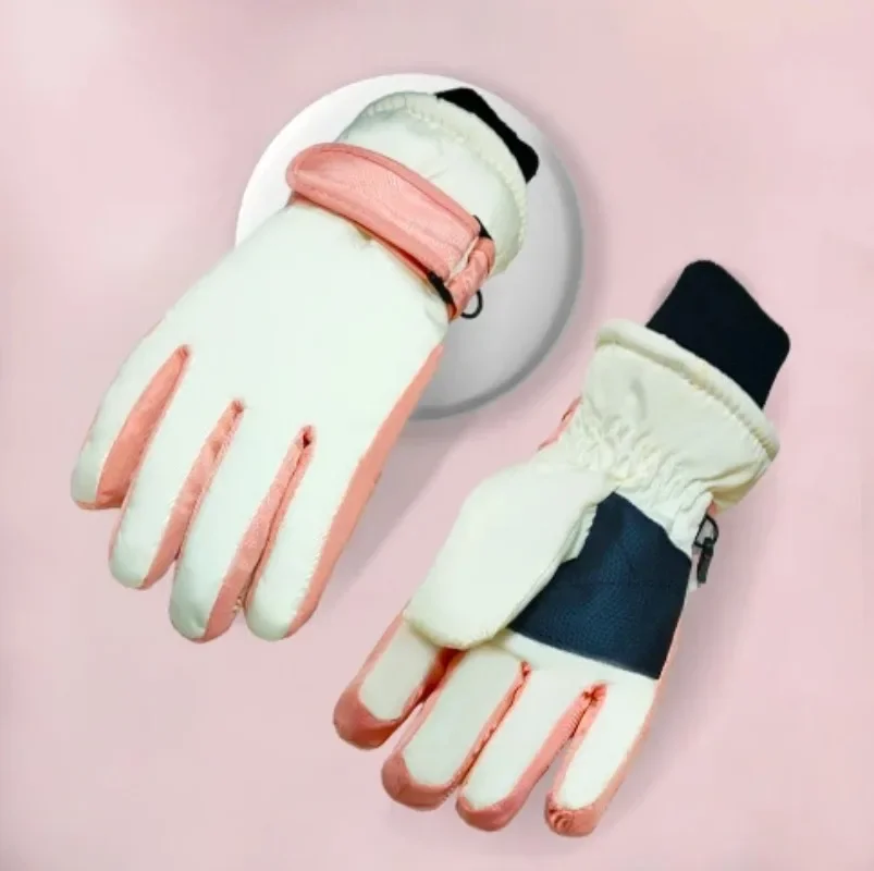 Children Kids Ski Gloves Winter Snowboard Snow Warm Glove Boys Girl Waterproof Thicken Mittens Keep Finger Warm
