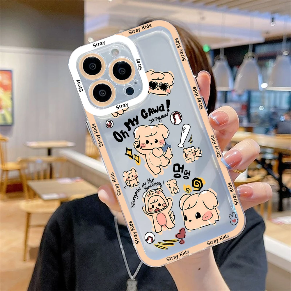 thumbnail image 1 of Funda de teléfono para iPhone 15 14 13 12 11 Mini Pro Max X XR XSMax 6S 6 7 8 Plus SE20 s-tray cubierta transparente de dibujos animados para niños, 1 of 5