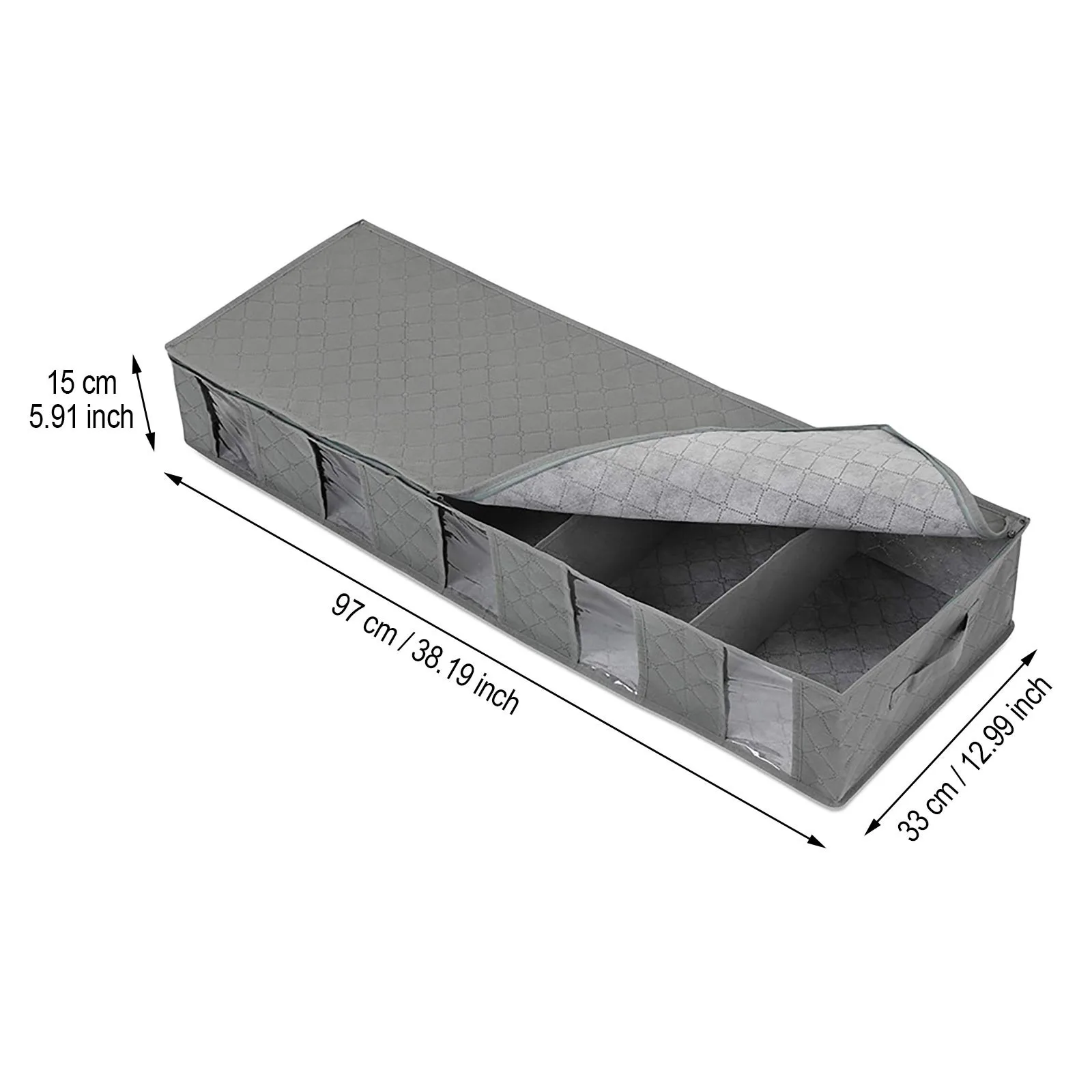 Delication Large Under Bed Storage Boxes Thick Breathable Underbed Clothes Storage Bags Closet Organizer Rangement Organisation 4