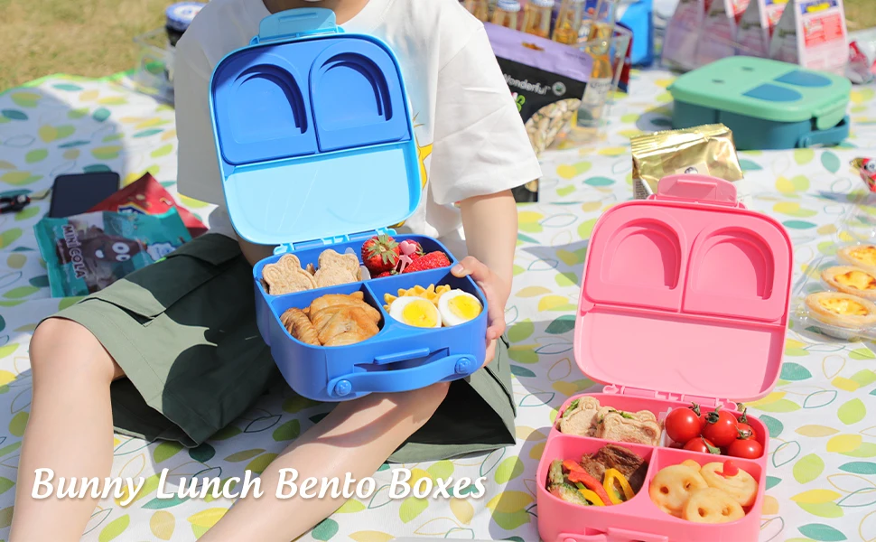 Bunny Portable Lunch Box Cute Rabbit Bento Box 3 Compartment - Temu