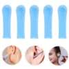 Ear Spoon Sleeves Ear Wax Removal Tips Silicone Ear Wax Picker Cover Ear Scoops Ear Spoon Protector Ear Cleaning Tools Blue 1