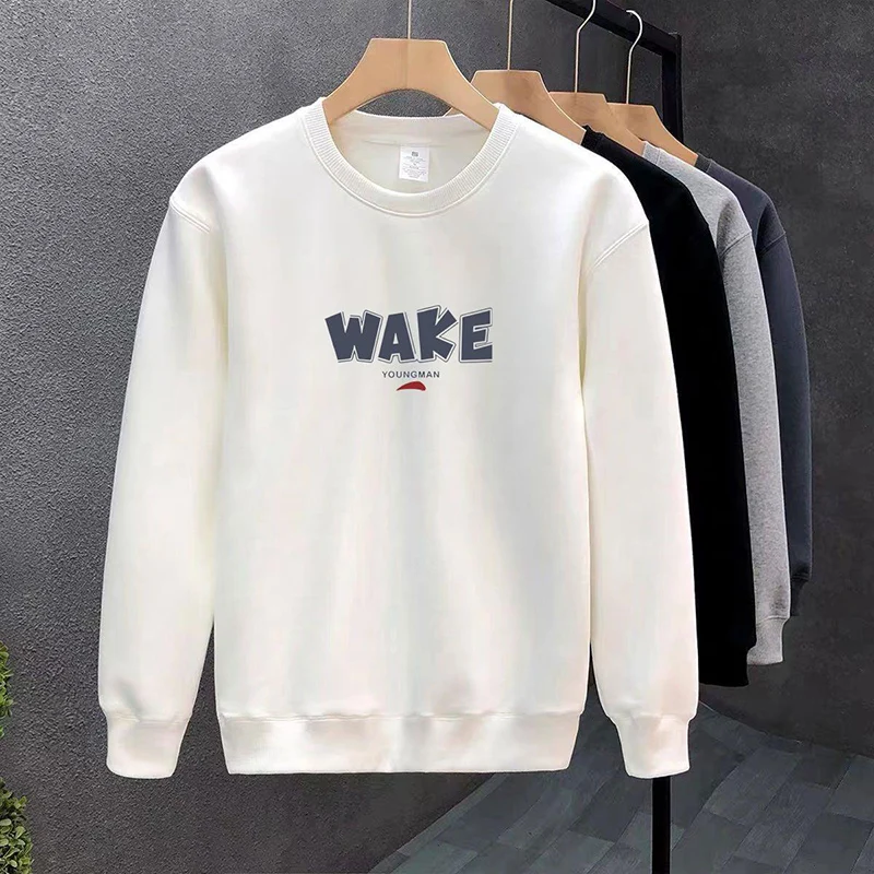 Fashion O-Neck Loose Printed Letter Sweatshirts Men's Clothing 2023 Autumn Winter Oversized Casual Pullovers Korean Sweatshirts