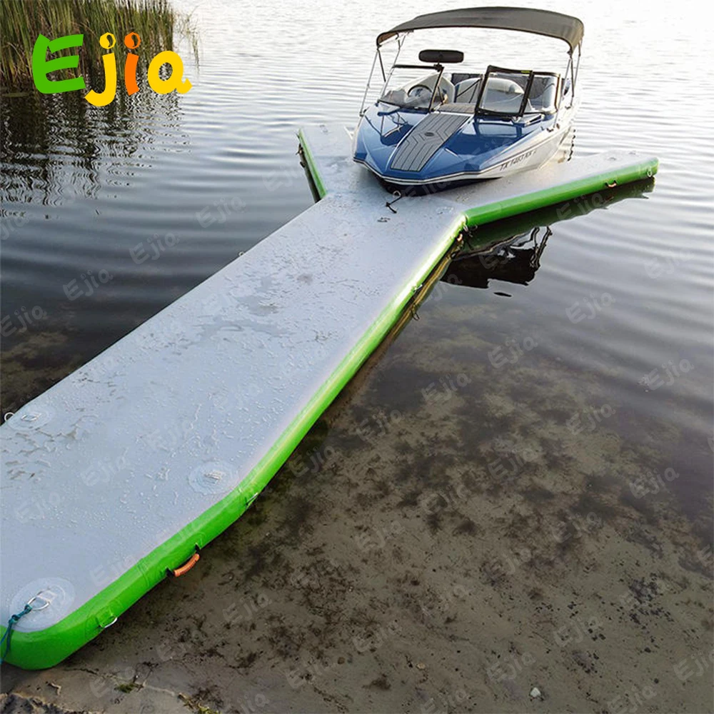 Ejia Inflatable Y Shape Pontoon Boat Dock Floating Motor Boat