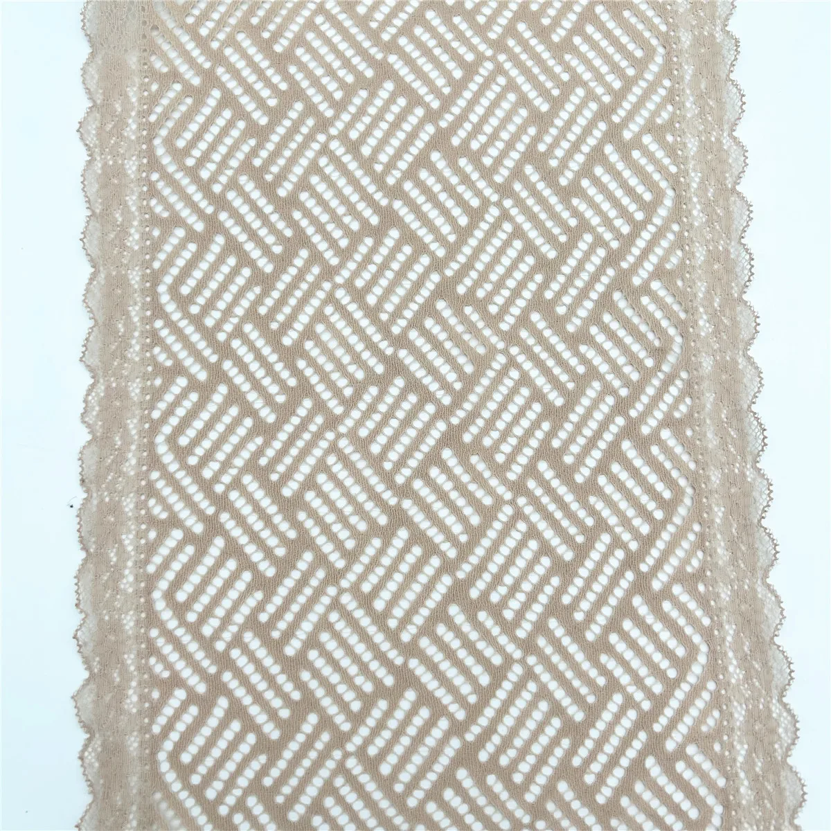 3y/lot 22.50cm Apricot Elastic Lace Fabric 5