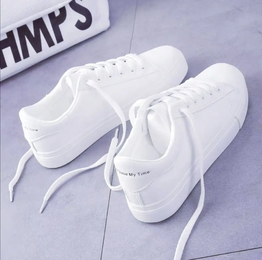 Women's Vulcanize Shoes Fashion Shoes  Spring New Casual Classic Solid Color PU Leather Shoes Women Casual White Shoes Sneakers 5