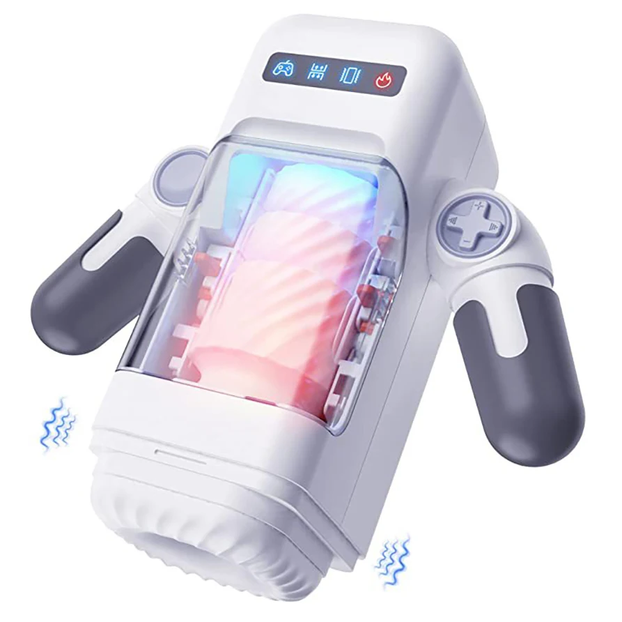 Heating Robot Masturbation Game Cup for Men Automatic Thrusting Vibrator  Real Vagina Blowjob Male Masturbators with Phone Holder _ - AliExpress  Mobile