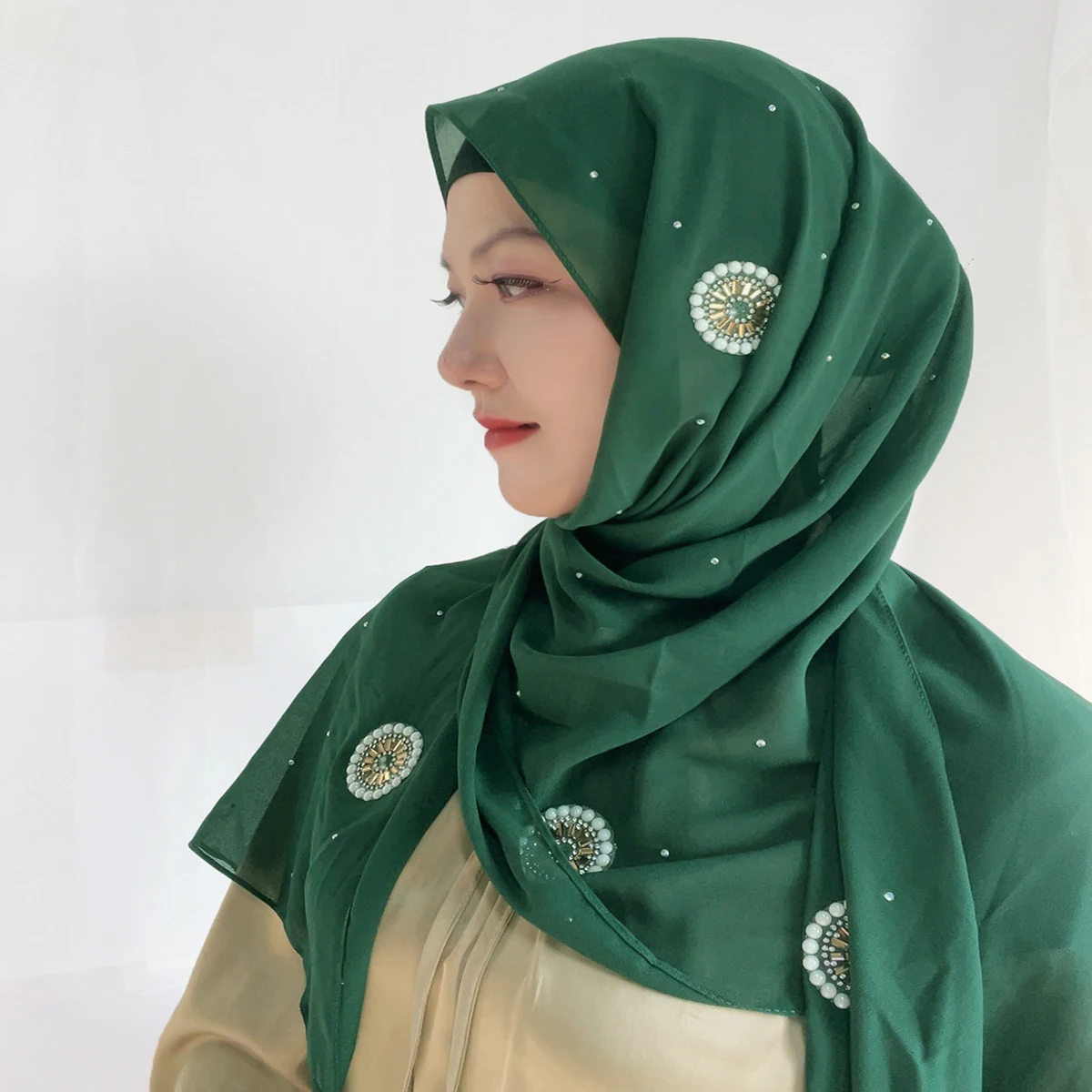 Pearl Rhinestone Stick Hijab Pin | gi1100