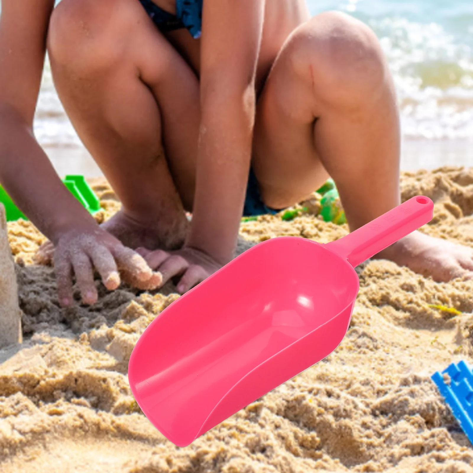 3 Pcs Flat Head Snow Kid Toy Kids Beach Toys Funny Child Sand Scoop for Short Hair 4