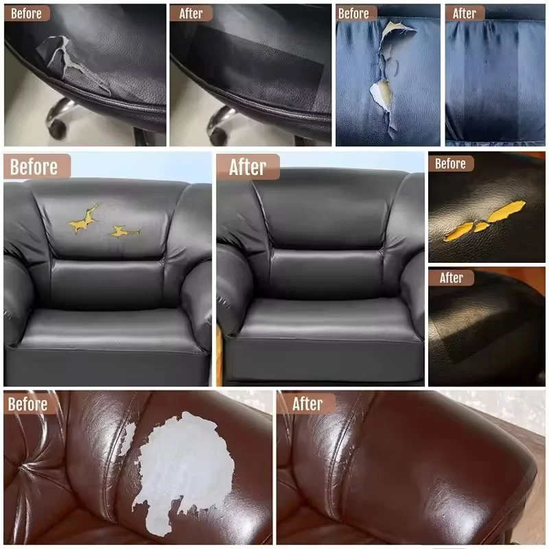 Self-Adhesive PU Leather Fabric for Interior Repair and DIY Renovation