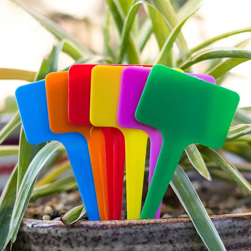 50PCS Plant Markers High Quality Plastic PP Colored Markers For Plants Flower New Waterproof Marker Labels Garden Plant Name Tag ceramic pots near me
