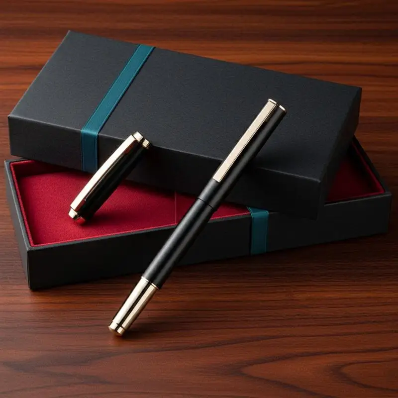 고품질 0.38mm 초극세 펜촉 만년필 스테인레스 스틸 매우 고급 비즈니스 사무용품 선물