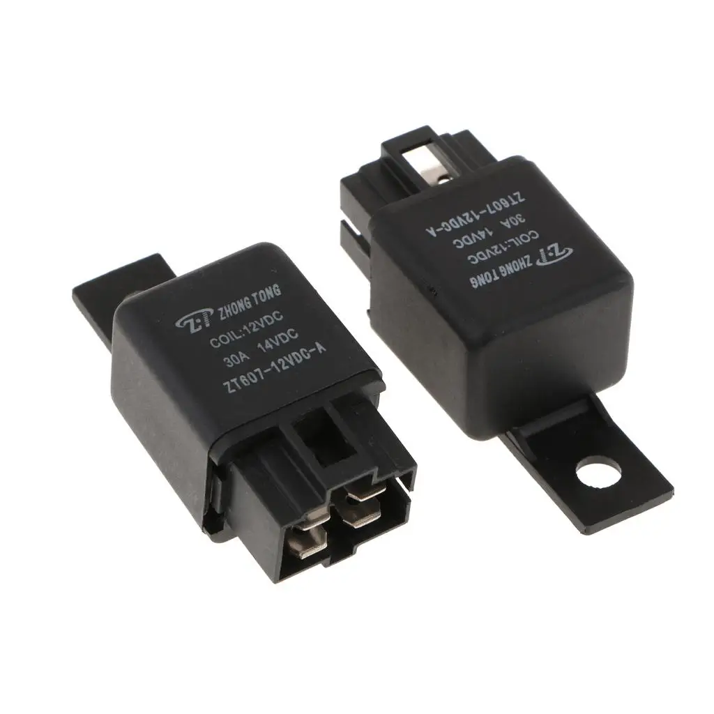 3PCS ZT607 DC12V 30A 4Pin Heavy Duty SPST Relay High Switching Capability 3PCS ZT607 DC12V 30A 4Pin Heavy Duty SPST Relay High Switching Capability