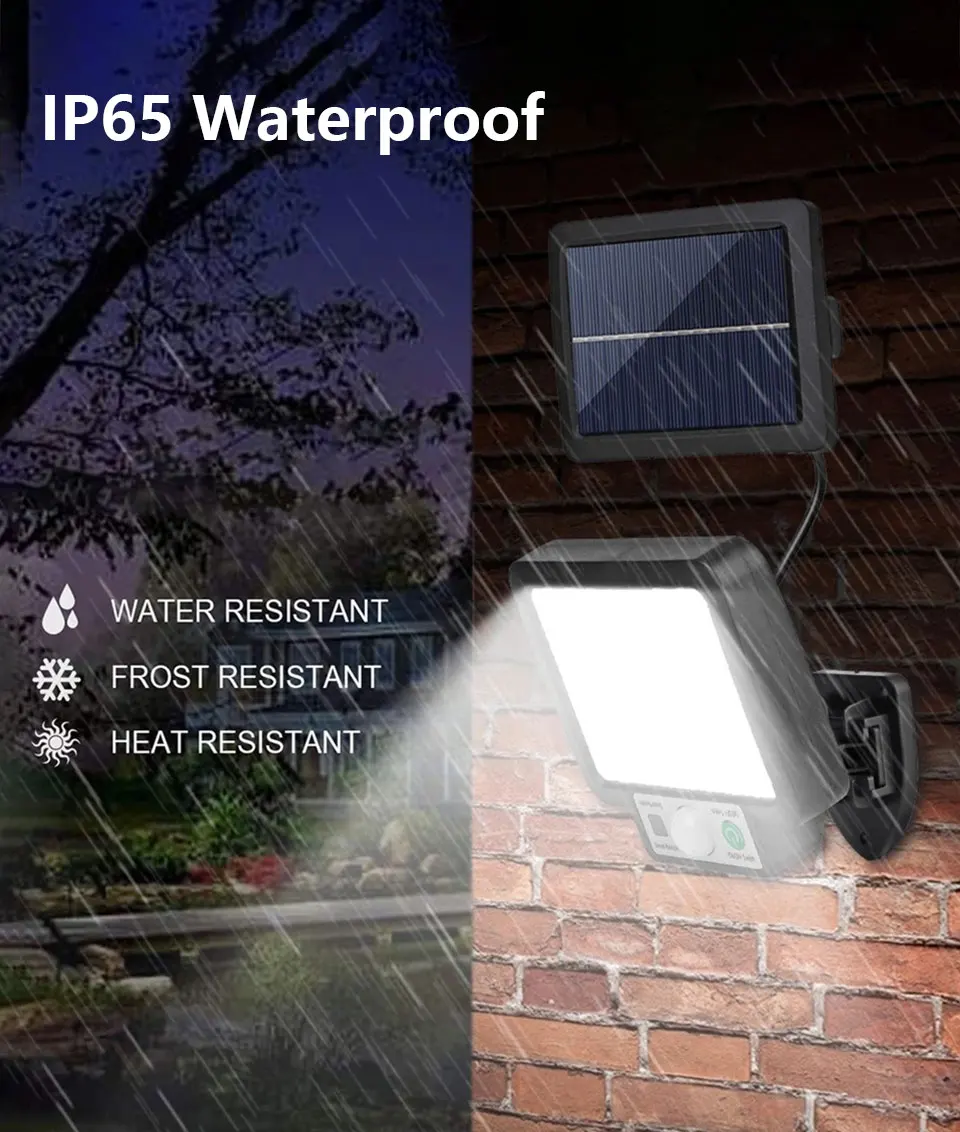 Description Picture 5 of itemWaterproof LED Solar Split Wall Lamp 3 Mode Motion Sensor Lamps Garden Street Lighting Solar Lamp For Garage Security Wall Light