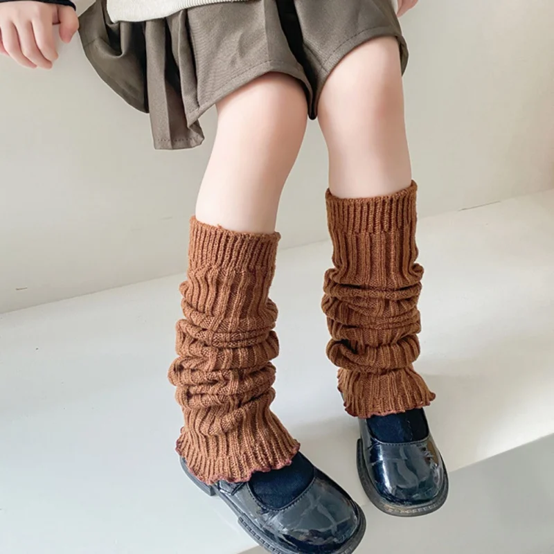 Children Leg Warmers Children Items Sweet Children Leg Warmer Girls Solid Cotton Soft Comfortable Leg Cover Stylish Outing Elastic Tube Sock Stacked Sock 3-12Y