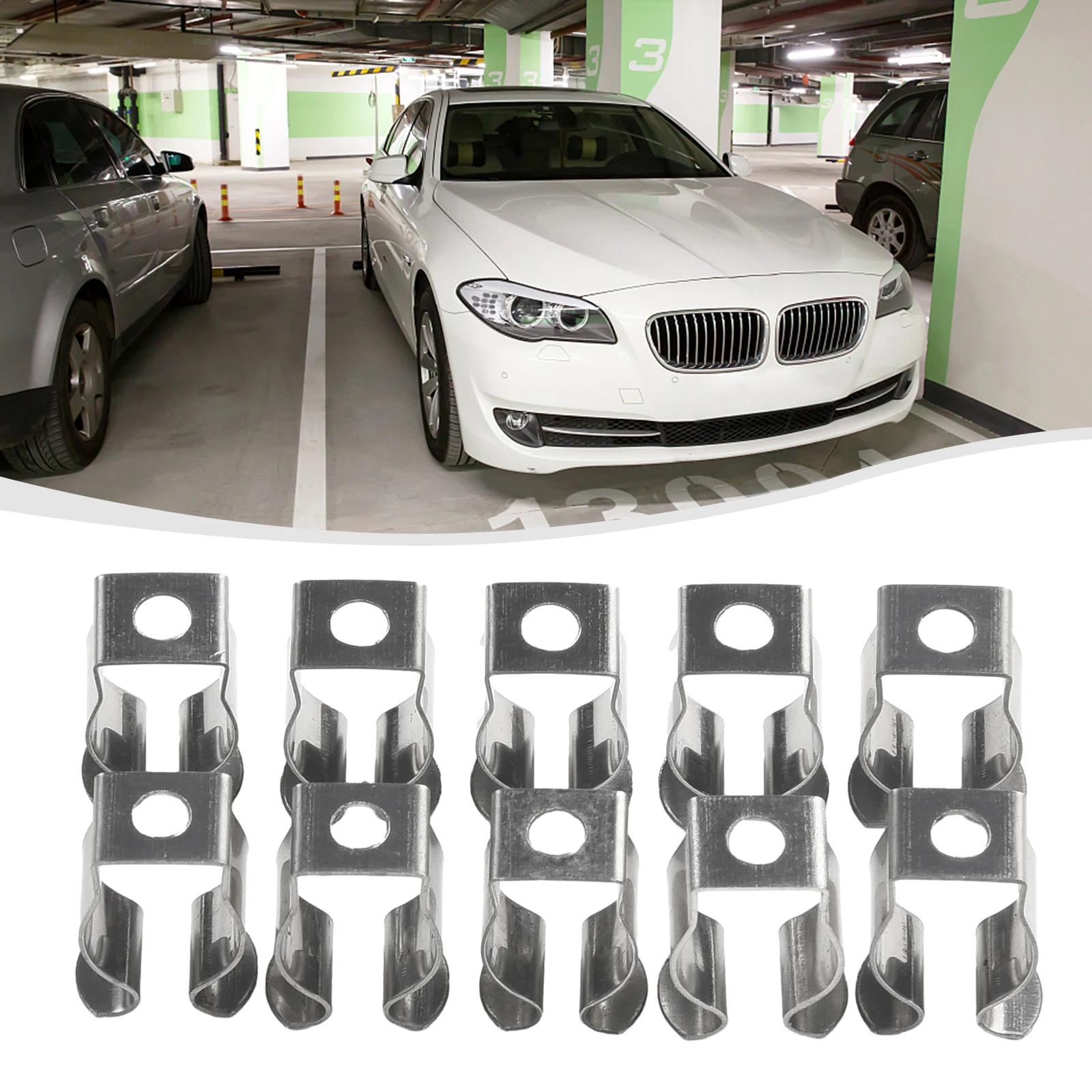10pcs Spring Terry Clips Stainless Steel Narrow Base Tools 6mm-28mm Heavy Duty Tools Storage Hangers For Garages Sheds Hardwares
