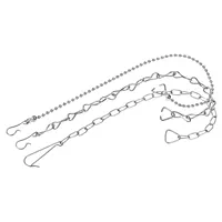 1Set Toilet Flapper Chain 22cm 26cm 3 Style Toilet Handle Lever Lift Flush Replacement 304 Stainless Steel Toilet Repairing Part 1