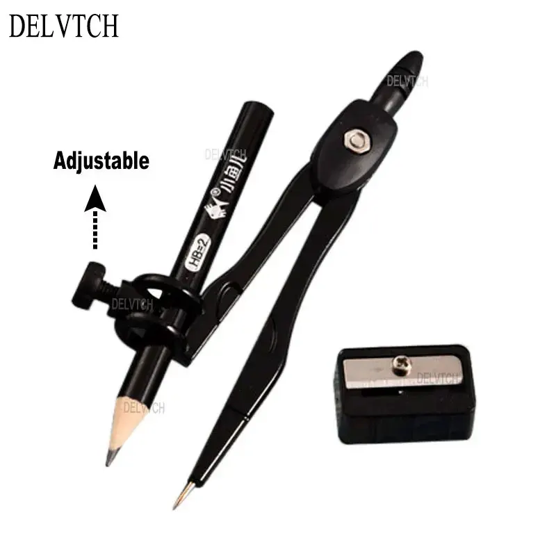 3Pcs Set Metal Compasses With Pencil Sharpener For Art Design Drawing Office School Student Exam Math Geometry Drafting Supplies drawing compass