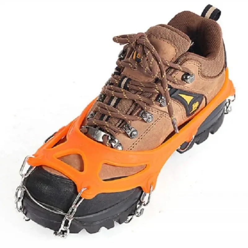 Portable Manganese Steel Crampons Snow Non Slip Climbing Shoe Cover Crampons Cleats Ice Gripper For Spikes Hiking Winter Mangane
