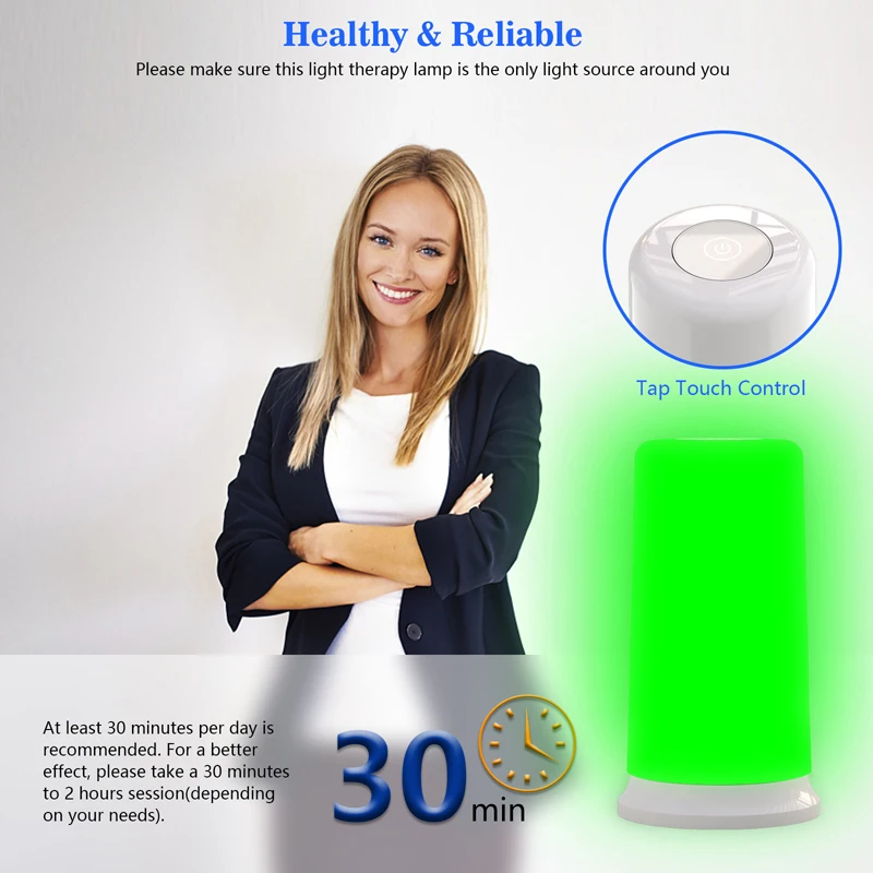 KTS Sleep Aid Device Green Home Light Therapy Lamp for Insomnia Anxiety Depression Relieve Stress Migraine Improve Mood Headache 5