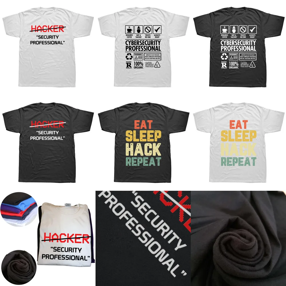 Hacker Security Professiona Funny Programmer Gift T-Shirt Cotton Summer Tops T Shirt Fashionabe Men Top T-Shirts_voghion.com