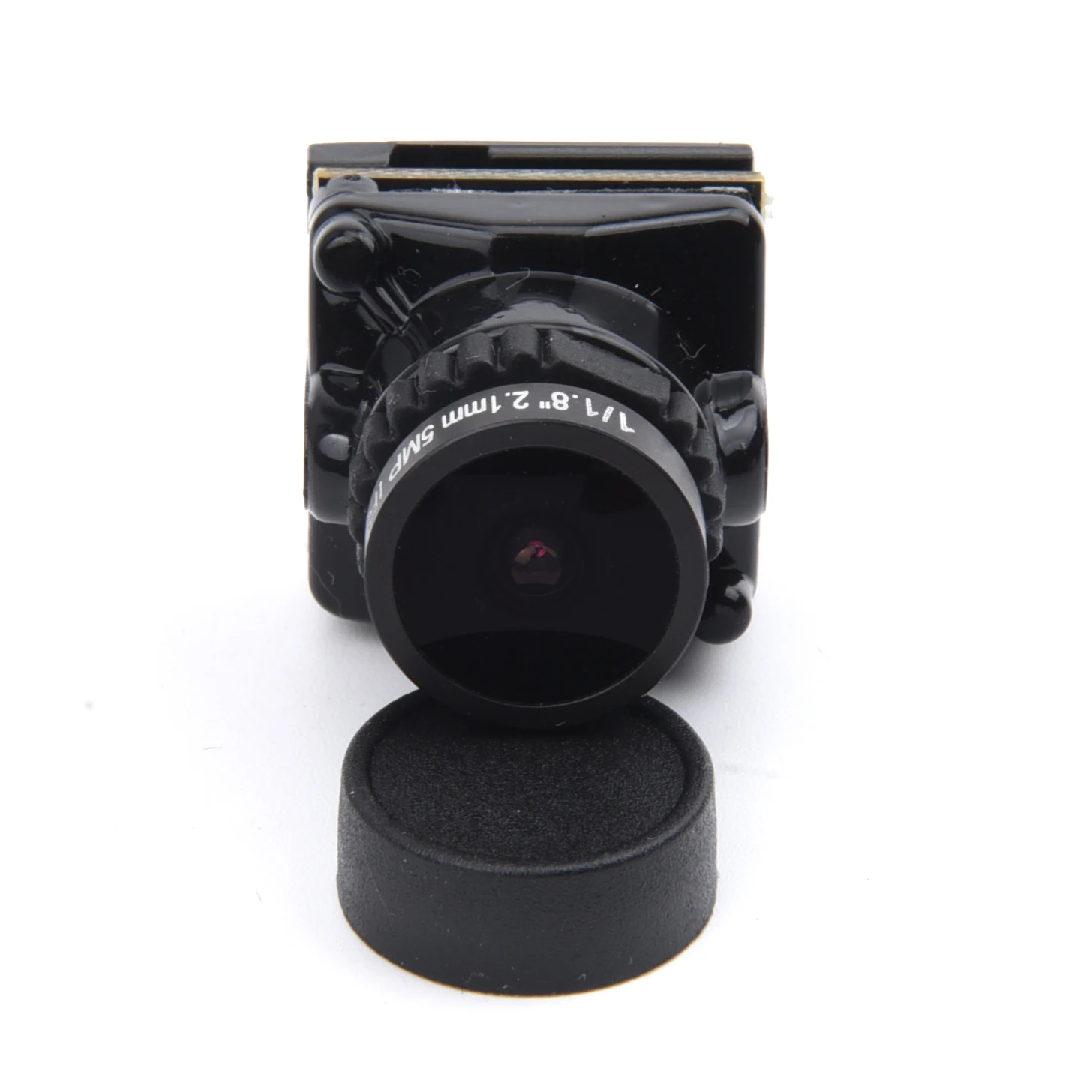 Comparaison taille main : mini caméra FPV 1800TVL 2.1mm Super WDR pour drone, faible luminosité 0.0001LUX.