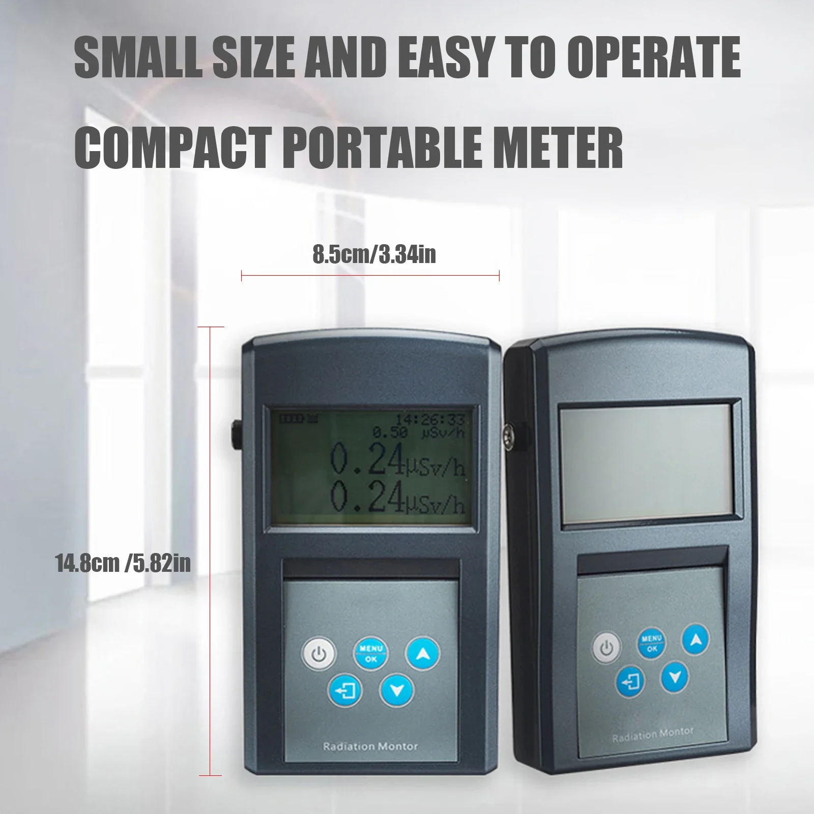 Digital Nuclear Radiation Detector Marble-Tile X-&gamma; Radiation Hard Beta Monitor Personal Dosimeter Geiger Counter Personal Alarm