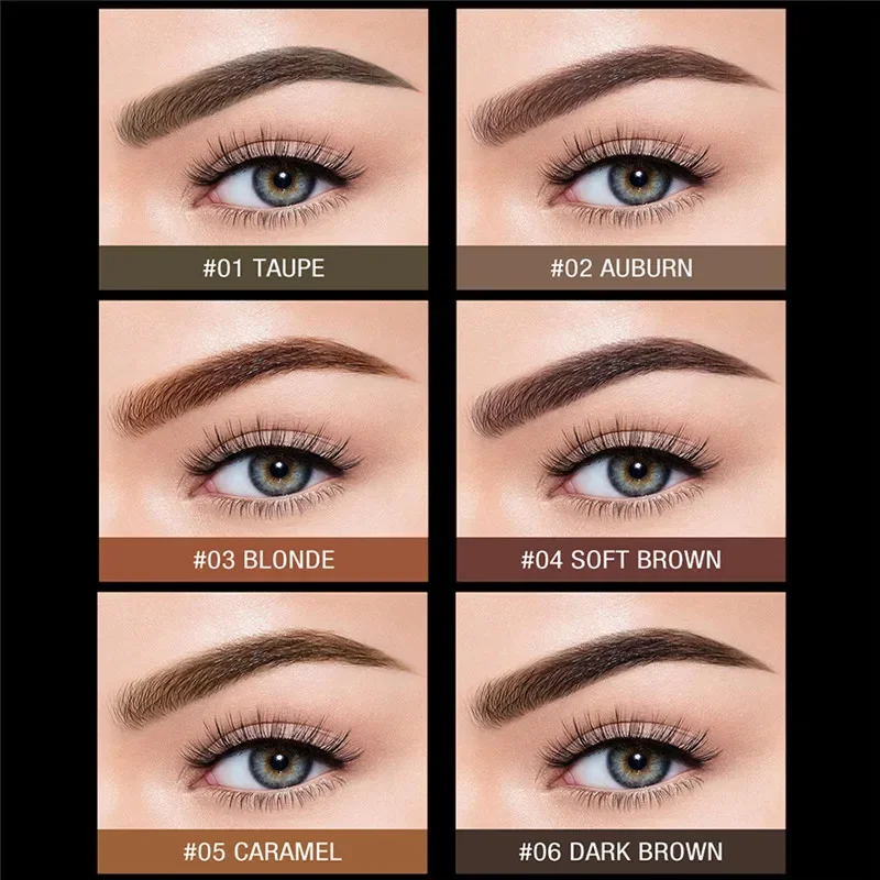 O.TWO.O 6 Colors Ultra Fine Triangle Eyebrow Pencil Precise Brow Definer Long Lasting Waterproof Blonde Brown Eye Brow Makeup 6