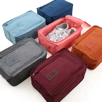 Portable Oxford Folding Shoe Storage Bag Travel Organizer