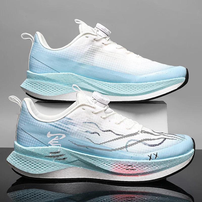 Professionelle Carbon-Platten Marathon-Rennschuhe für Herren und Damen, Leichte Rutschfeste Trainings-Sneaker, Tennis-Fußbekleidung