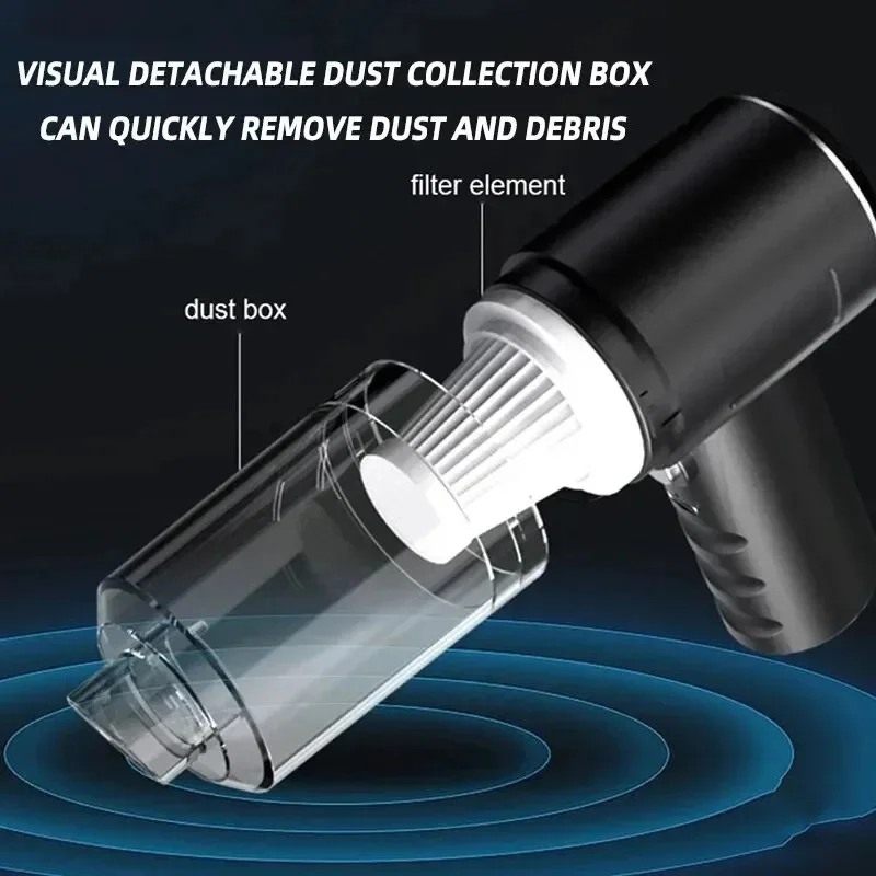 Wireless Car Vacuum Cleaner 6000Pa Cordless Handheld Auto Vacuum High-power Vacuum Cleaner For Home Office Car 3