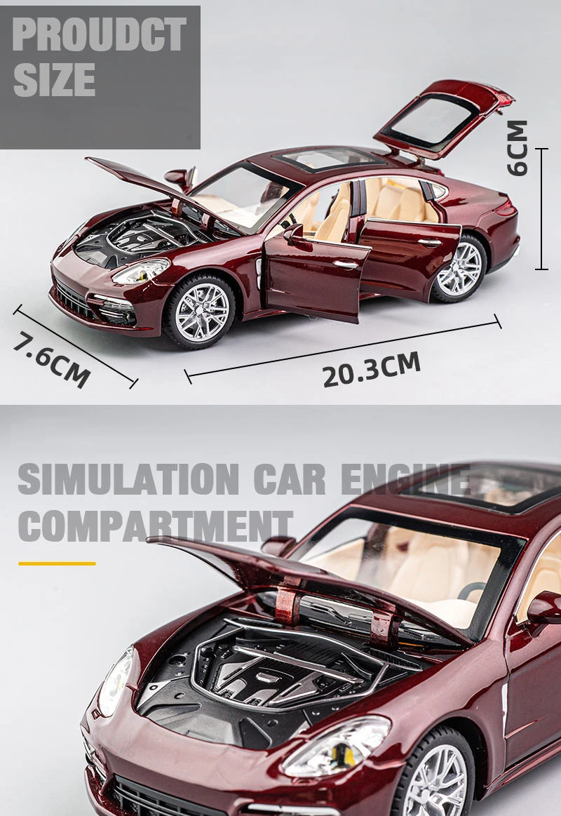New 1:24 Porsches Panamera Alloy Car Model Diecasts Toy Vehicles Toy Cars Sound And Light Kid Toys For Children Gifts Boy Toy|