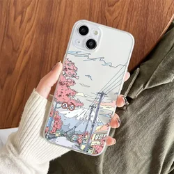 Japanese Anime Scenery Sunset Aesthetic Clear Soft Phone Case - iPhone 13 Mini (T - C1457T1)