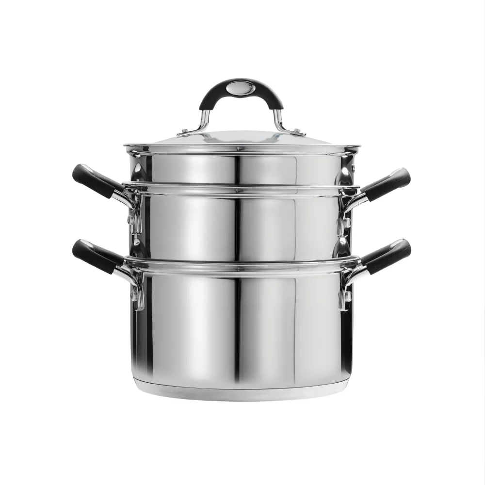 Mainstays Stainless Steel 4 Quart Steamer Pot with Steamer Insert and Lid 