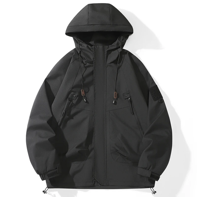 Men's Hiking Jackets Waterproof Women Windproof Windbreaker Camping Climbing Outdoor Running Trekking Coat Loose Hooded Jacket 3