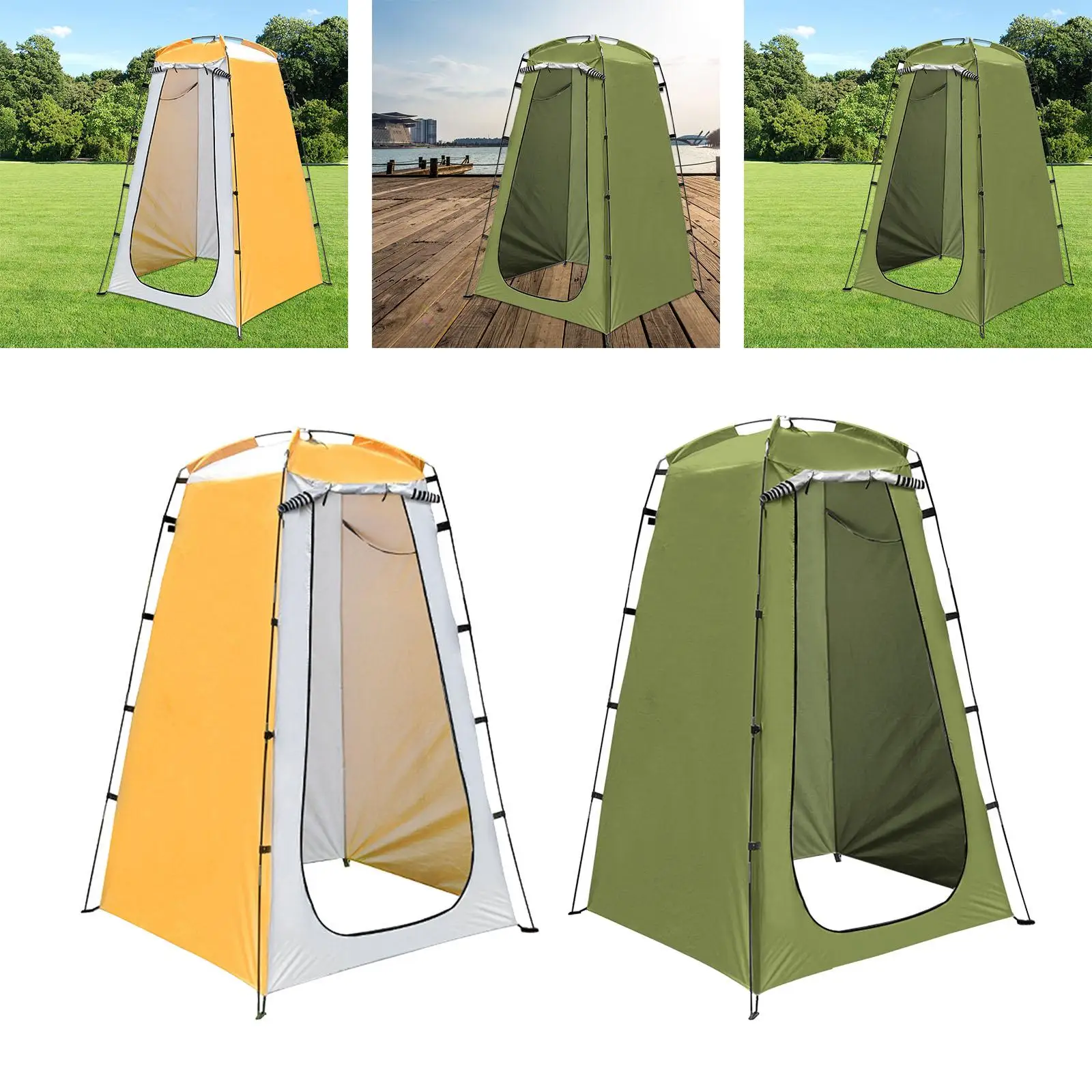 

Privacy Tent for Single Person Easy Setup Portable Lightweight Mobile Toilet Beach Changing Room for Camping Picnic Hiking RV