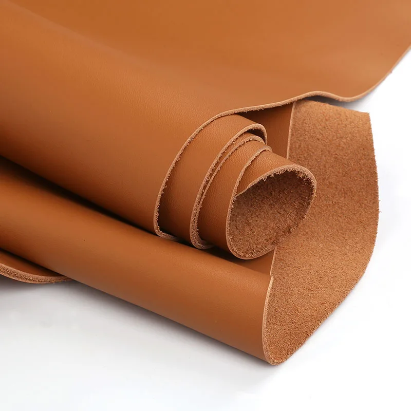 카키색 1mm 암소 피부  가죽 Leathercraft 소파 부드러운 가방 자동차 좌석 수리 헤드 레이어 미세 곡물 쇠가죽 채찍으로 치다 가죽 패브릭