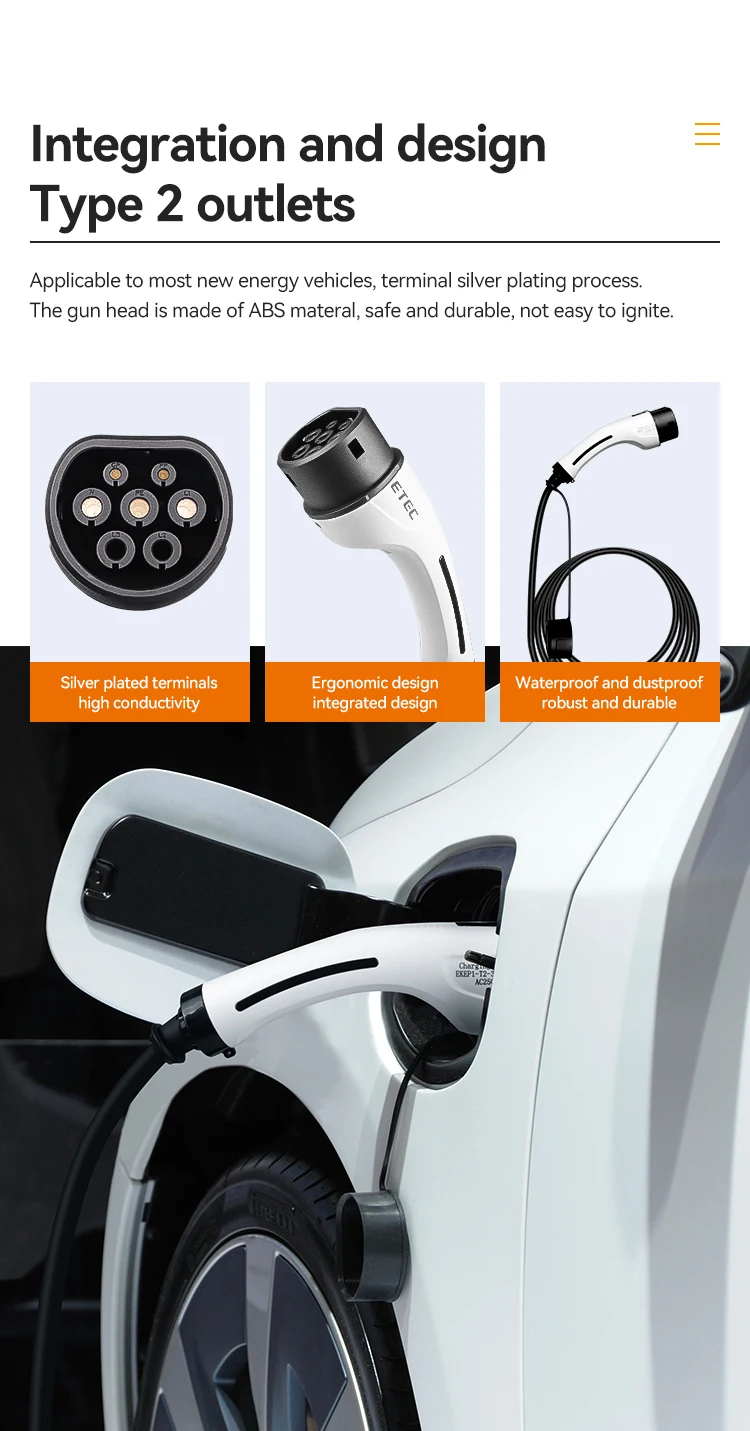 EKEC 7.6kw 32a type 2 electric vehicle charger car charging station 22kw wallbox