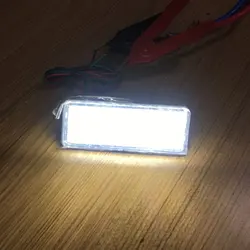 High - Performance Red LED Reflector Brake and Turn Signal Light for Motorcycles, Cars, and Trucks (Rectangle white)