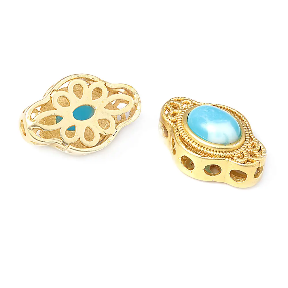 Pulseras de Cuentas Nepalesas Vintage Estilo 5PCS Brasso Dorado Mate Accesorios DIY para Hacer Joyería - details 73