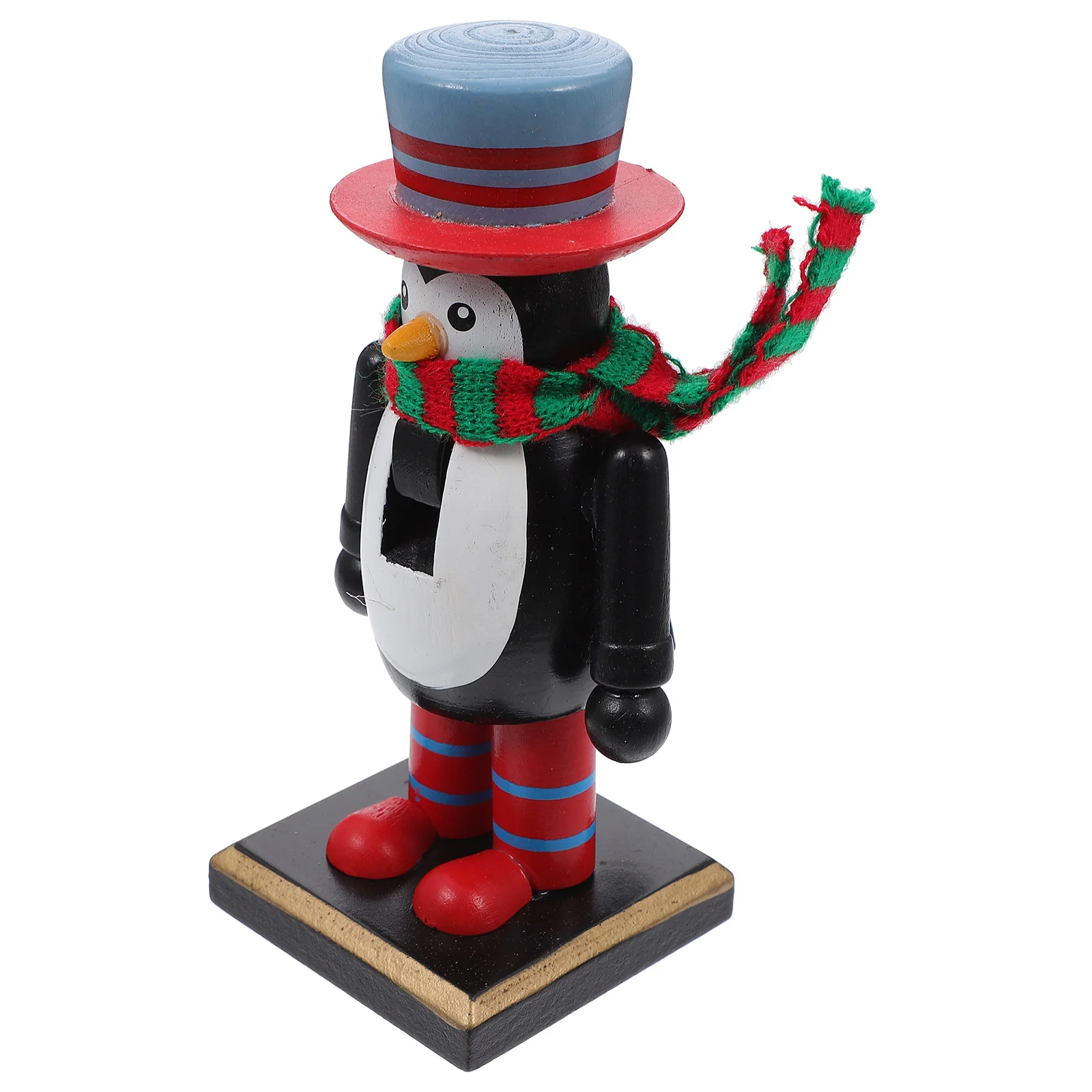 

Christmas Table Centerpieces Wooden Nutcracker Figurines Holiday Gingerbread Man Doll Ornaments Xmas Shelves Tables