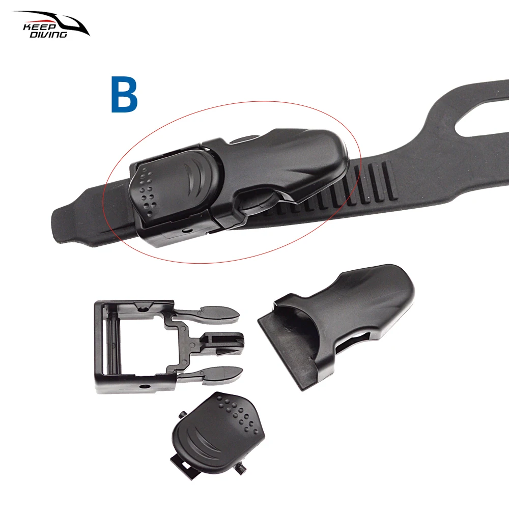 Adjustable Scuba Diving Fin Straps with Buckles (1 Pair)