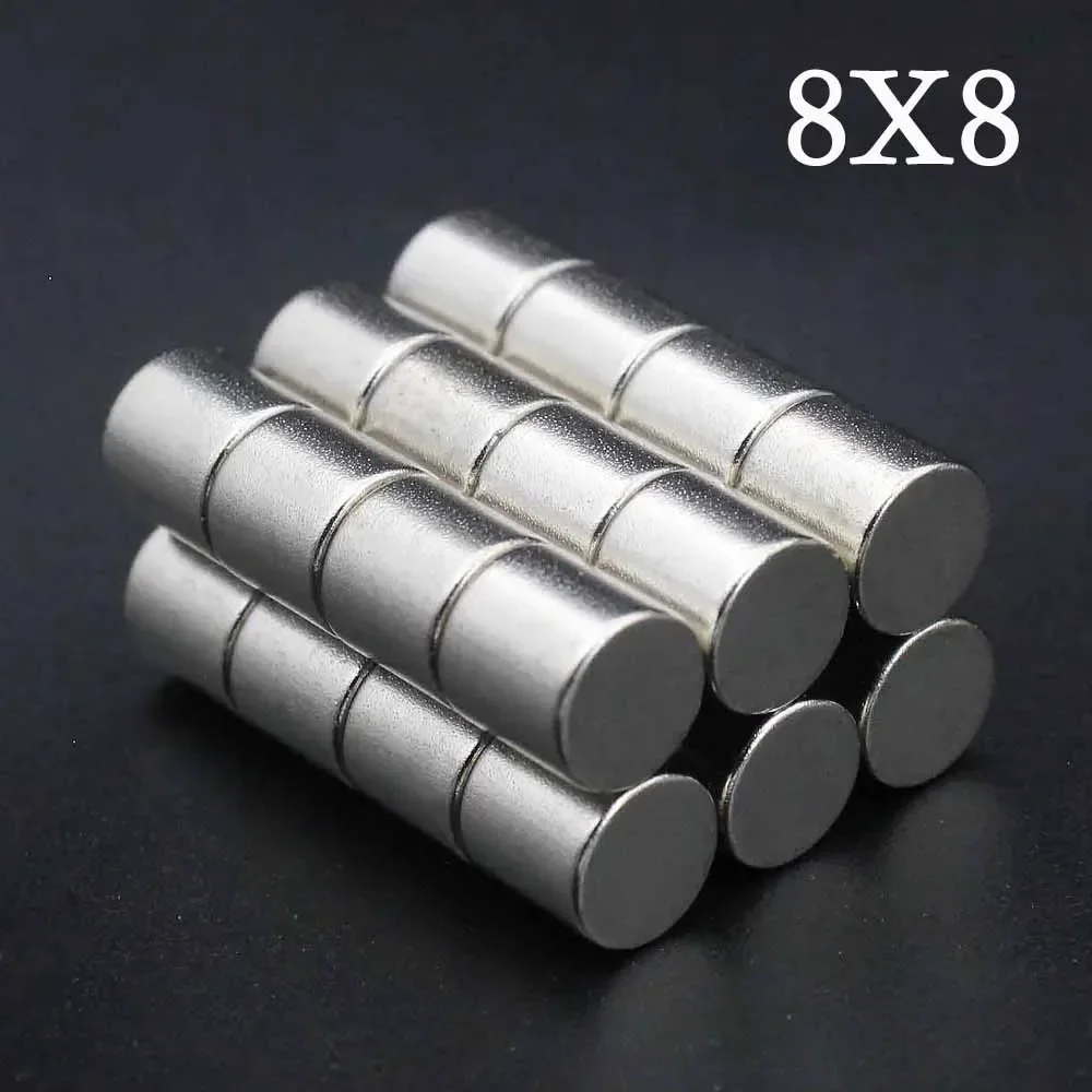 

3/5/8/12/15Pcs 8x8 Neodymium Magnet 8mm x 8mm N35 NdFeB Round Super Powerful Strong Permanent Magnetic imanes Disc