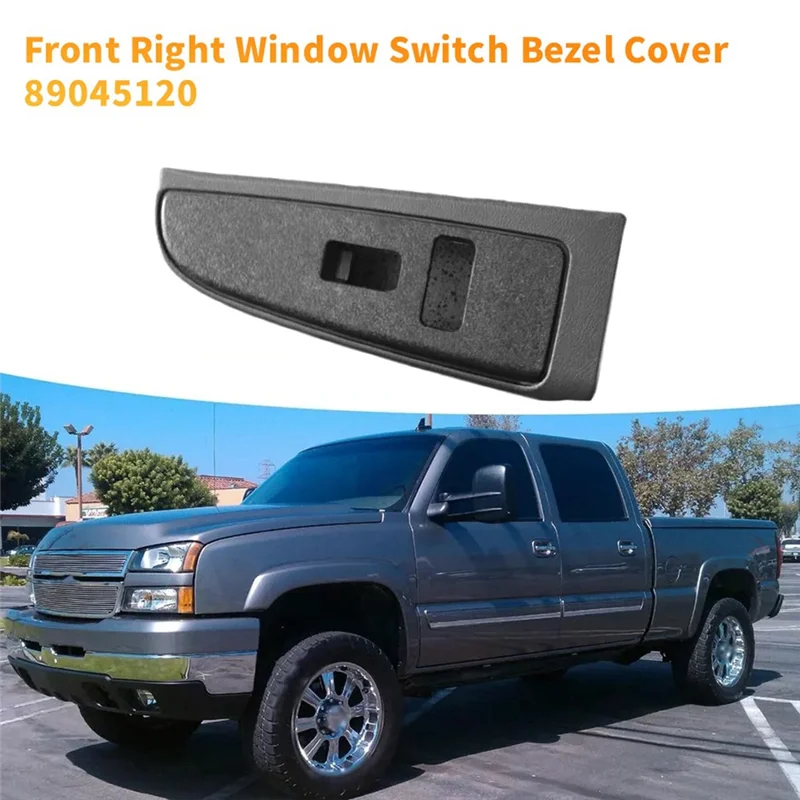 Window Switch Bezel For Chevy Silverado & GMC Sierra 1500/2500/3500 2004-2007 – Black, Direct Fit Replacement
