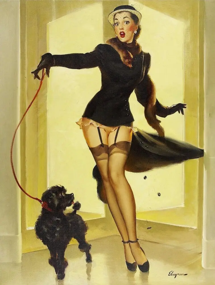 

girl dog Vintage Retro Metal Tin Sign Poster Plaque Garage Bar Wall Decor A4 d3