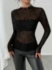 2025,New,Spring,European,Clothes,Mesh,T-Shirt,Women,Chic,Sexy,Print,Leopard,Ruffles,Tops,Long Sleeve,Bottoming Shirt,Tees,57031