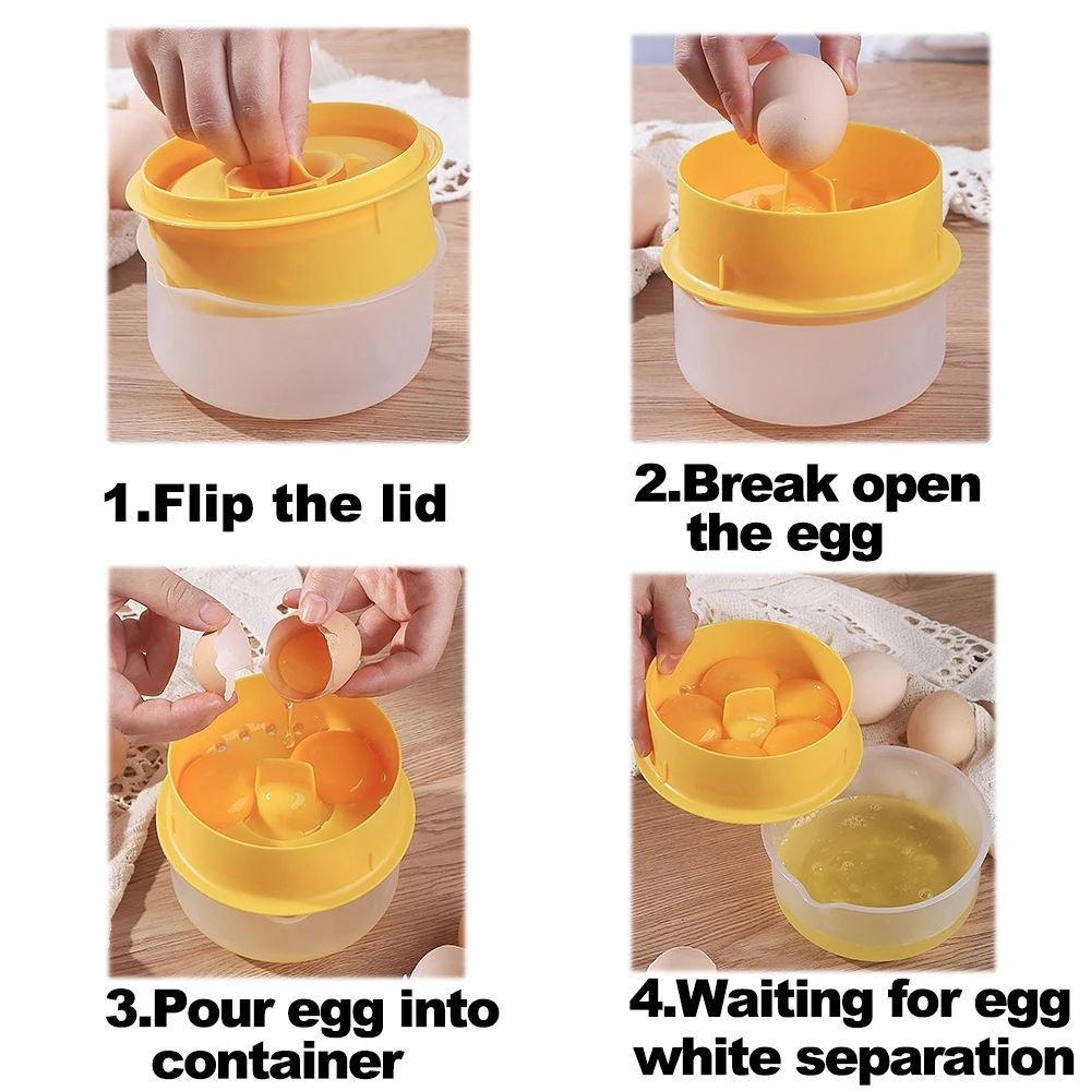 Egg Separator Egg White Yolk Separator Home High Capacity Kitchen Egg-breaking Segregate Tools Cooking Gadgets Home Accessory