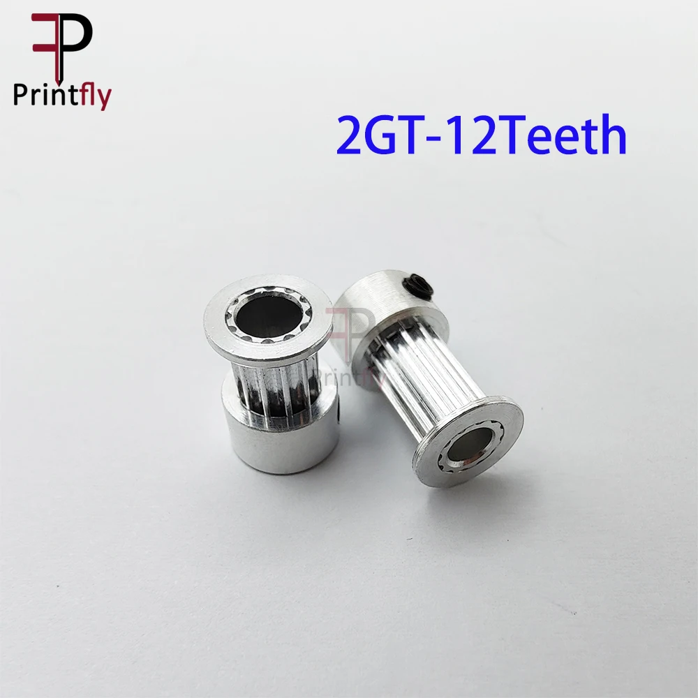 Printfly 2GT 12 치아 GT2 타이밍 풀리 2M 벨트 폭 6/9/10/15MM 보어 4/5MM 2GT 선형 풀리