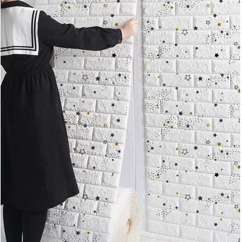 3D Foam Brick Wall Panels Stickers Self Adhesive Waterproof Living Room Wallpaper Wall Decal Home Decor Wallcovering TV Backdrop - Image 13