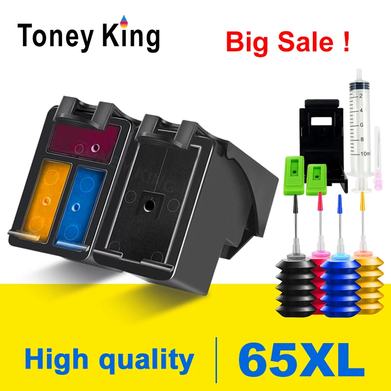 

Картридж для принтера Hp 65 XL, Hp 65 XL, Hp 65, Hp 65, Hp 5010, 5020, 5030, 5032, 5034, 5052, 5055, 2622, 2624, 2652, 2655